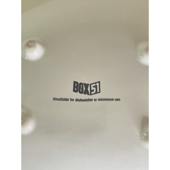 Pig Dish Relish Trinket Tray Ceramic Plate White 9" x 7.25" x 1.75" by Box 51 - Picture 5 of 5